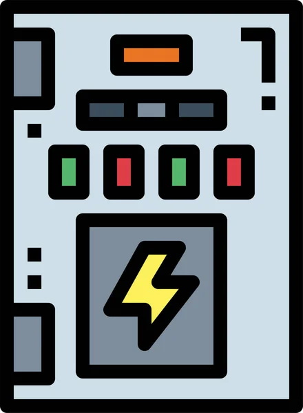 Ikona Elektryczna Dystrybucji Płyt — Wektor stockowy