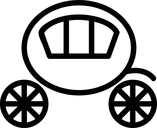 Arte Brougham Carro Icono — Vector de stock