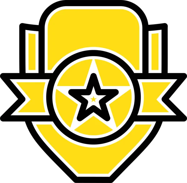 Emblema Clube Emblema Ícone Estilo Esboço Preenchido —  Vetores de Stock