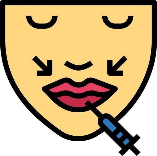 Augmentation Face Lip Icon — Stock Vector