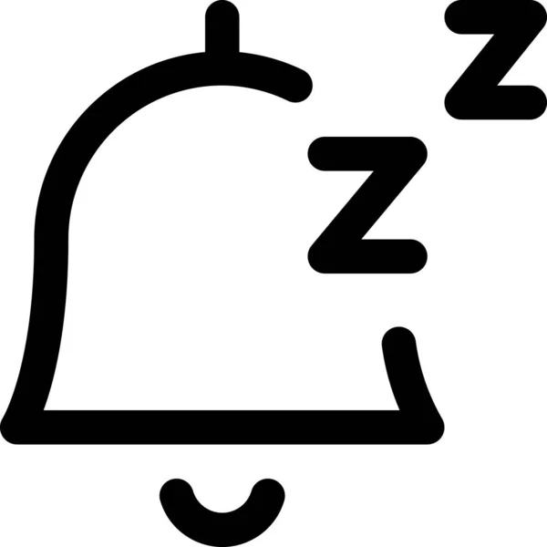 轮廓式闹钟睡眠图标 — 图库矢量图片