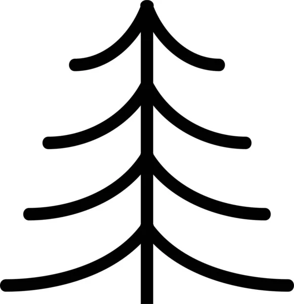 Різдвяна Вічнозелена Ікона Ялинки — стоковий вектор