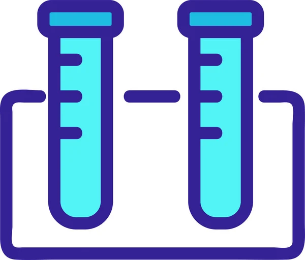 Значок Контуру Хімічної Хімії Науково Дослідній Категорії — стоковий вектор