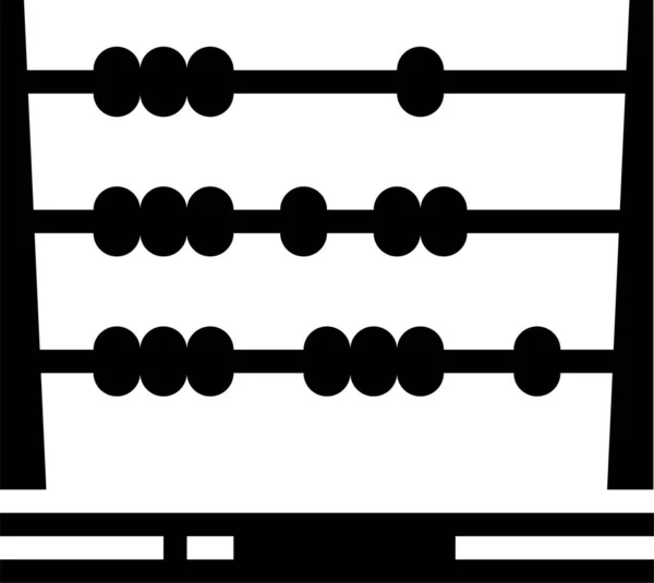 Abacus Calculando Icono Educación Estilo Sólido — Vector de stock