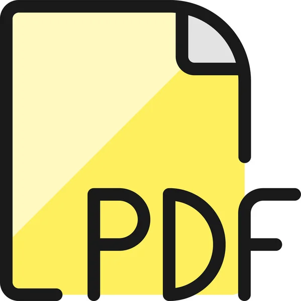 Kantoor Pdf Bestand Pictogram Gevulde Outline Stijl — Stockvector