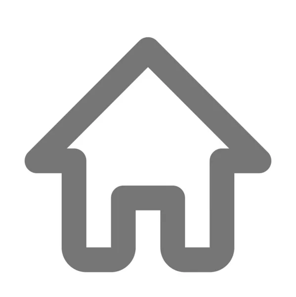 Home House Architektur Ikone Umriss Stil — Stockvektor