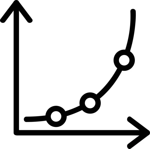 Diagramm Kontur Wachstum Symbol — Stockvektor