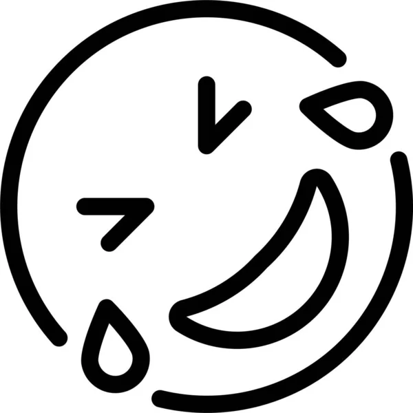 Ikona Obličeje Emoji Chatu Stylu Osnovy — Stockový vektor