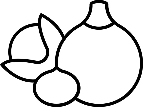 Εικονίδιο Καρυδιού Macadamia Τροφίμων — Διανυσματικό Αρχείο