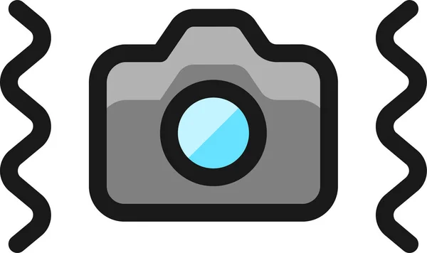 Camera Instellingen Frame Icoon Gevulde Outline Stijl — Stockvector