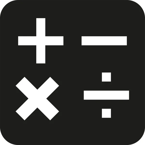 Calculadora Matemática Icono Sólido Estilo Sólido — Archivo Imágenes Vectoriales