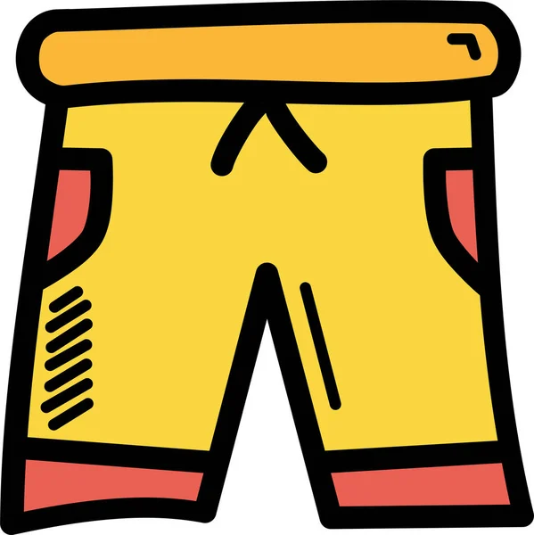 填充型服装短裤图标 轮廓型 — 图库矢量图片