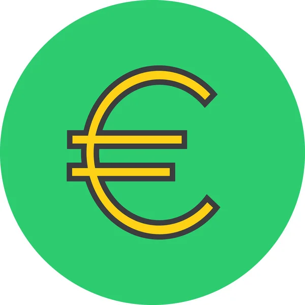 Business Currency Icoon Opgevulde Stijl — Stockvector
