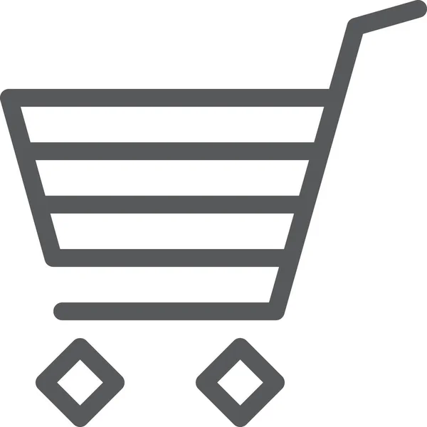 Cart Shopping Buy Icon Outline Style — Stock Vector