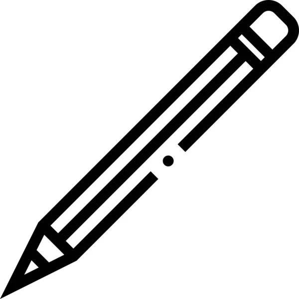 Desenhar Ícone Lápis Educação Estilo Esboço — Vetor de Stock