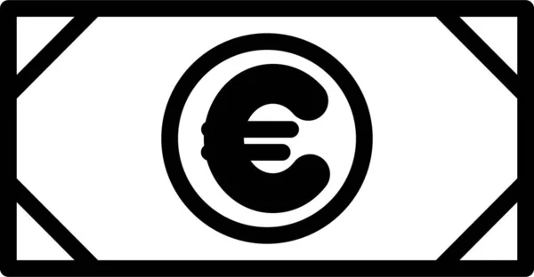 Negocio Icono Comercio Efectivo Estilo Esquema — Vector de stock