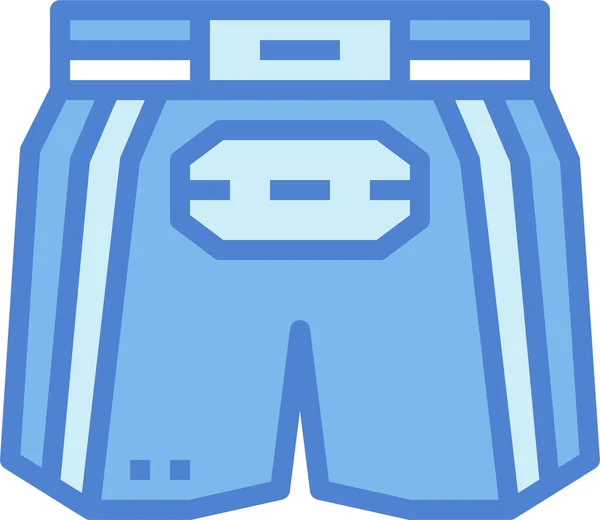 Boxeo Lucha Contra Los Pantalones Cortos Icono Estilo Contorno Lleno — Vector de stock