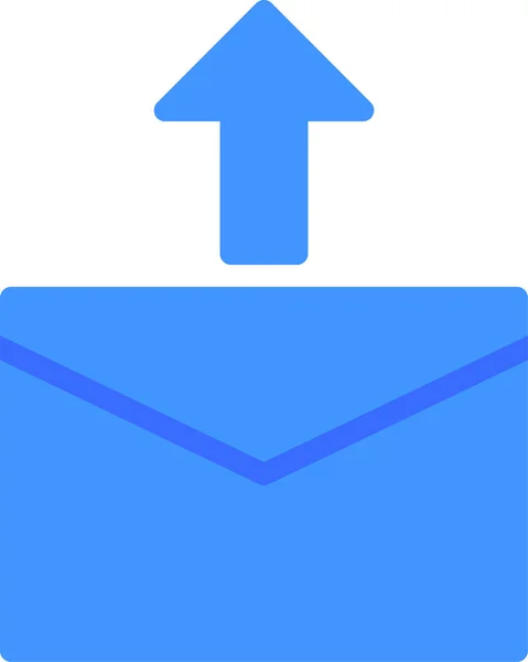 Icône Mail Communication Flèche Dans Style Plat — Image vectorielle