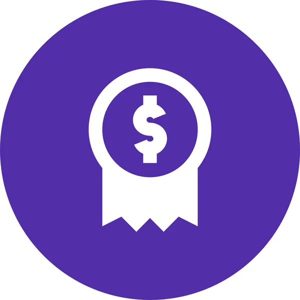 Badge Assurance Icône Financière Dans Style Badge — Image vectorielle