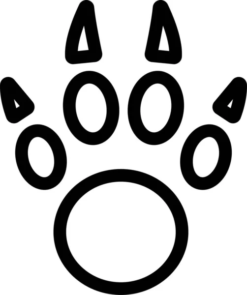 Значок Контуру Тваринного Кота Категорії Тварин — стоковий вектор