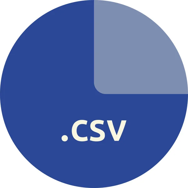 Icona Formato File Csv Stile Piatto — Vettoriale Stock