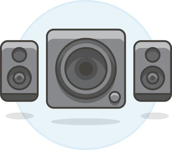 Elektronik Aygıtlar Kategorisinde Ses Hoparlörleri Elektronik Aygıtlar Ikonu — Stok Vektör