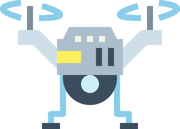 Icono Electrónica Drones Cámara Estilo Plano — Vector de stock