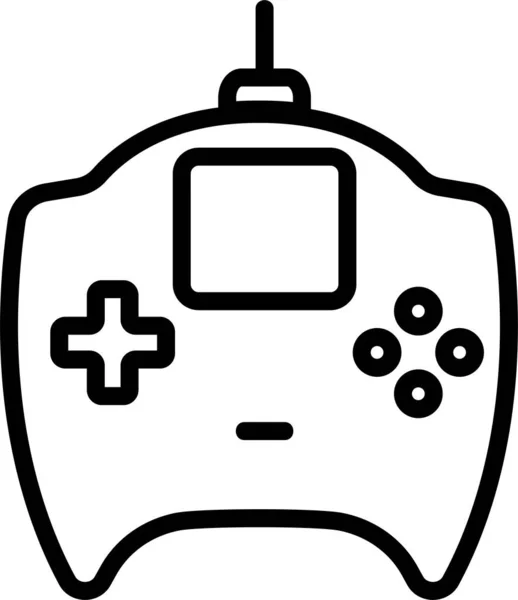 Ícone Jogo Contorno Computador Categoria Jogos Jogos — Vetor de Stock