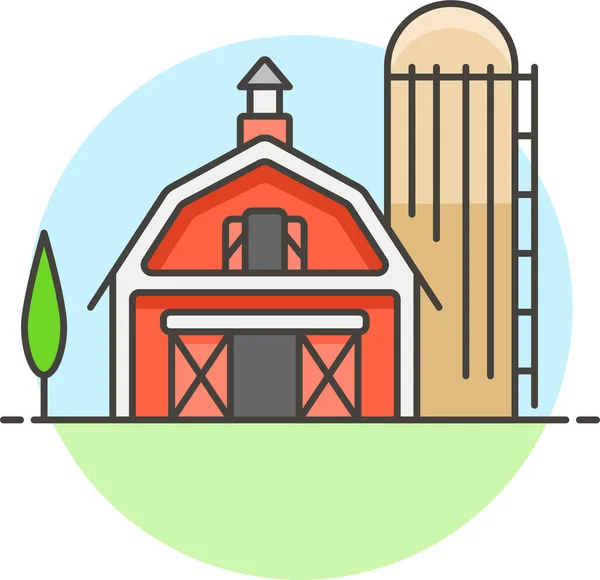 Agriculture Grange Campagne Icône Dans Agriculture Agriculture Jardinage Catégorie — Image vectorielle