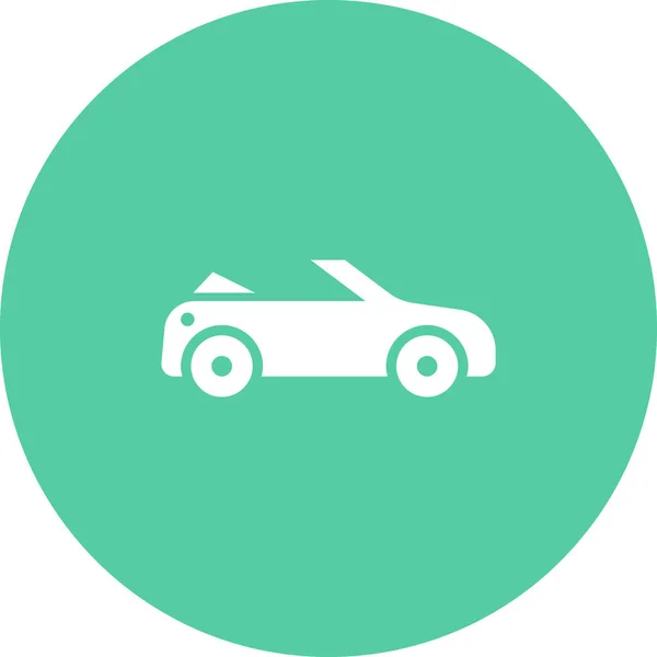 Auto Car Convertible Icon Flat Style — Stock Vector