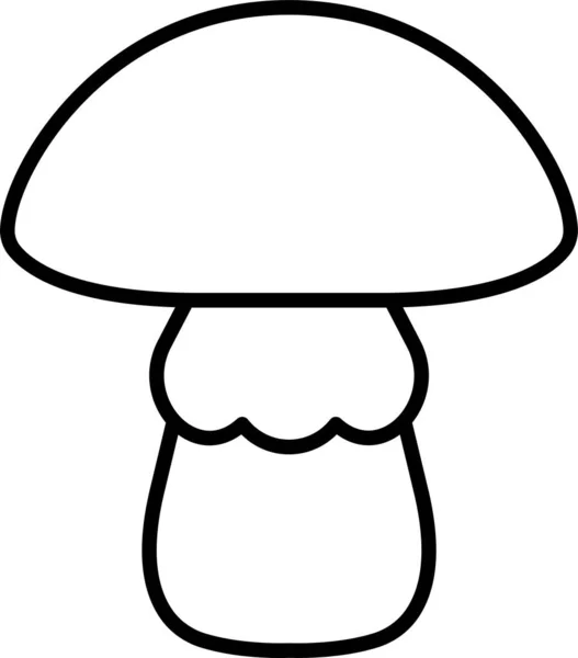 Herfst Voedsel Paddestoel Pictogram — Stockvector