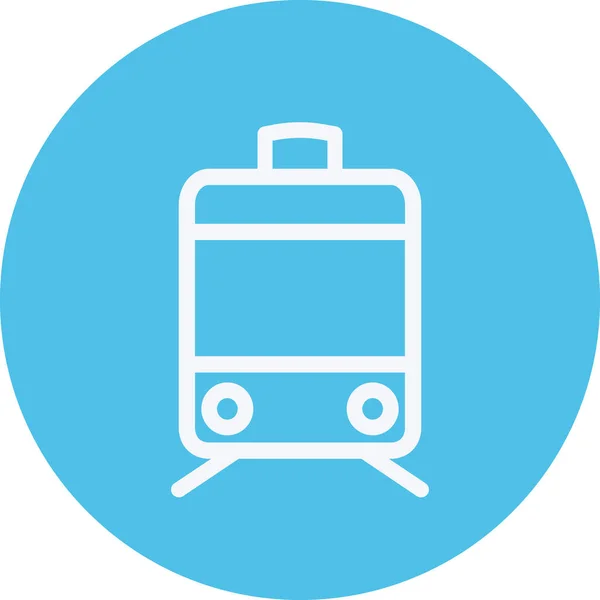 Icono Del Metro Del Tren Lanzadera Estilo Esquema — Vector de stock