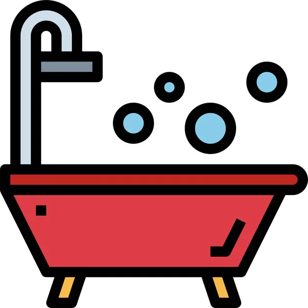 Bathtub Furniture Household Icon Tools Construction Category — Stock Vector