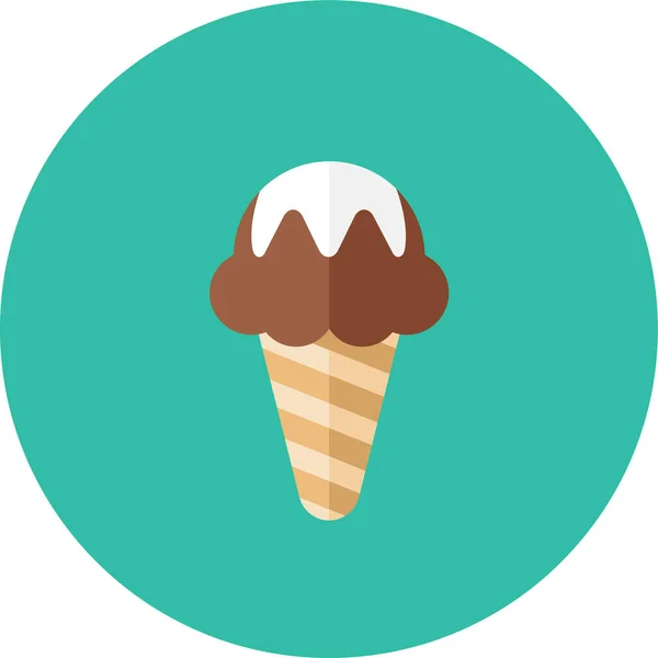 Icecream Icono Alimentos Bebidas Planas Estilo Plano — Archivo Imágenes Vectoriales