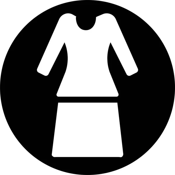 Vestiti Abbigliamento Icona Della Moda Stile Solido — Vettoriale Stock