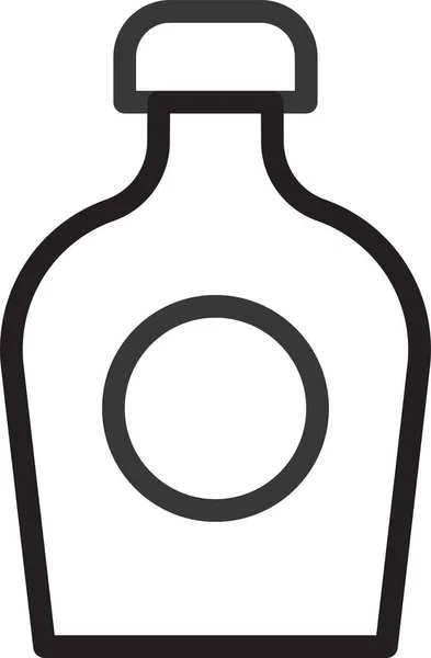 Botella Contenedor Icono Comida Estilo Esquema — Archivo Imágenes Vectoriales
