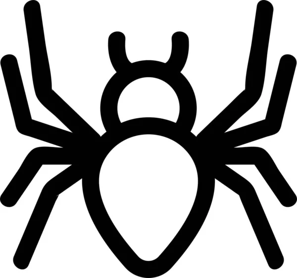 Contour Insectenspin Icoon — Stockvector
