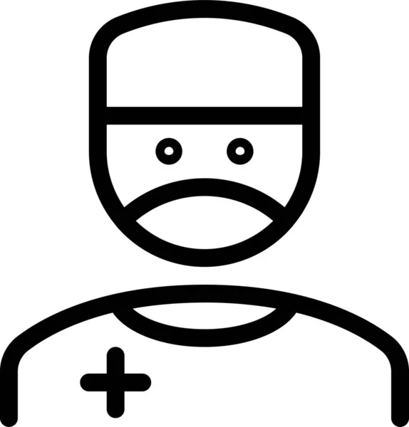 Avatar Jongen Cap Pictogram Omtrek Stijl — Stockvector