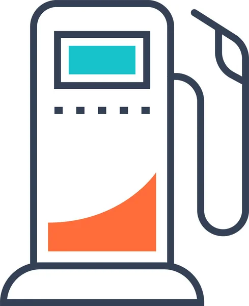 Voiture Carburant Garage Icône Dans Style Contour — Image vectorielle
