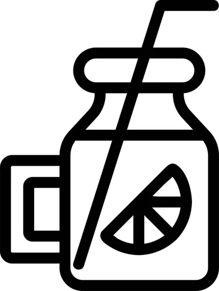Säurealkoholcocktail Symbol — Stockvektor