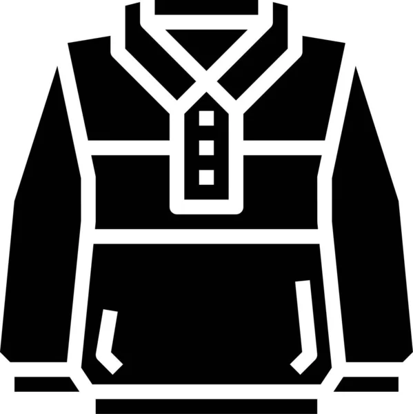 Fashion Jumper Shirt Icon Solid Style — Stock Vector