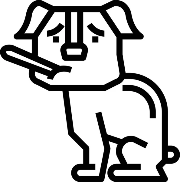 ペット獣医カテゴリの犬の水銀ペットのアイコン — ストックベクタ