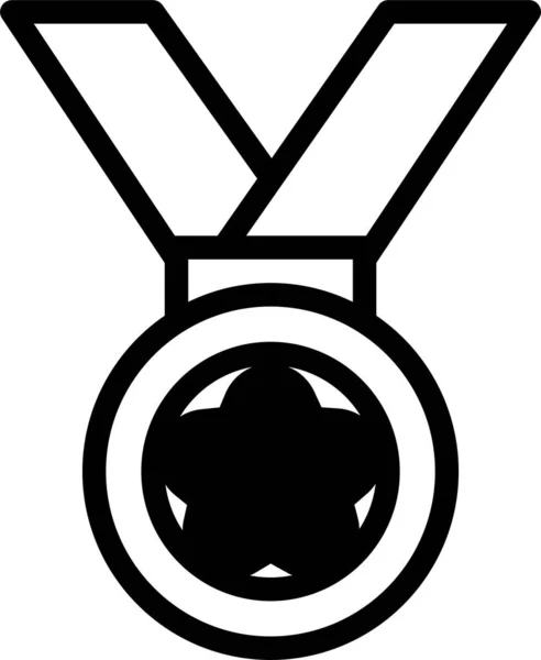 Campeón Logros Icono Honor Estilo Esquema — Vector de stock