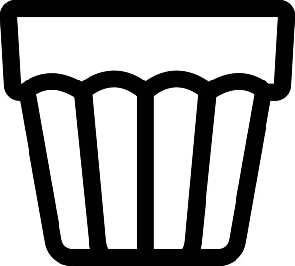 Ikona Napojów Alkoholowych Stylu Konturu — Wektor stockowy