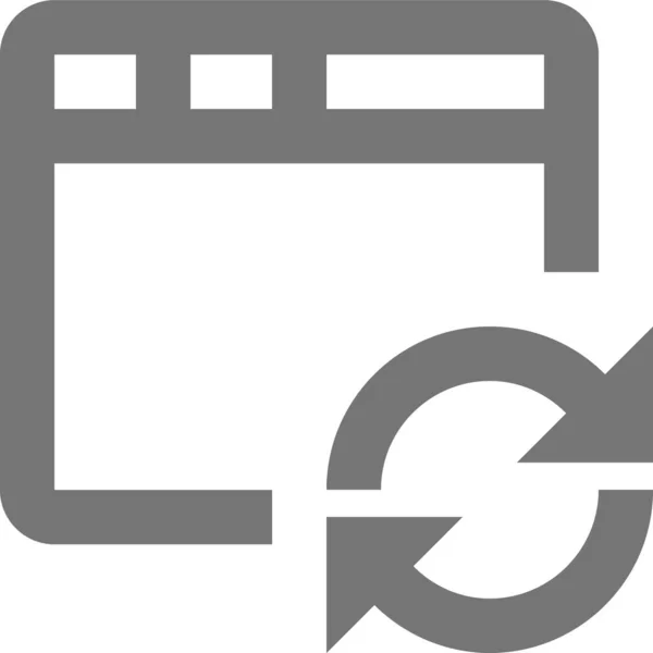 Reload Icon Outline Style — стоковый вектор
