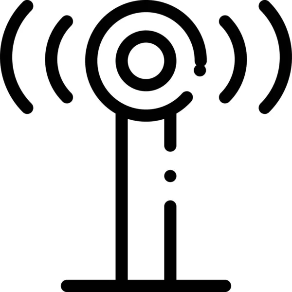 Usługa Sygnał Wifi Ikona Stylu Zarysu — Wektor stockowy
