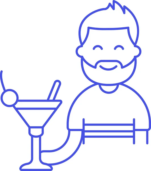 Bebida Alcoólica Ícone Bar Categoria Alimentos Bebidas — Vetor de Stock