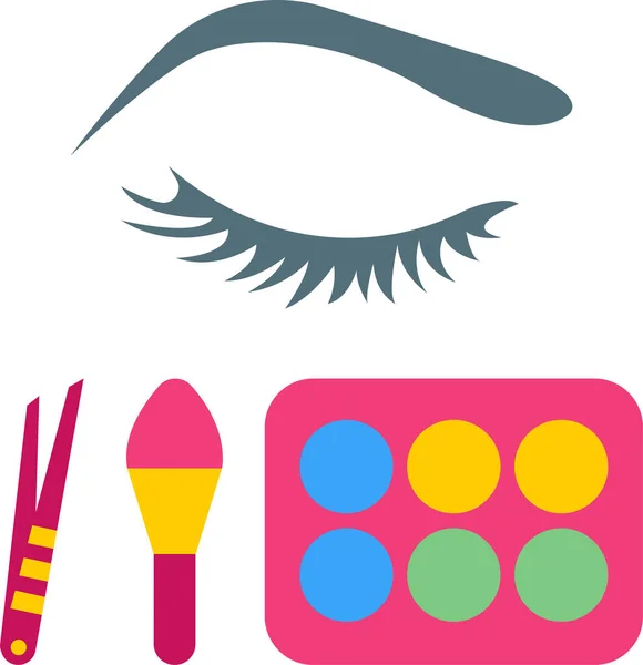 Beauty Eye Health Icon Flat Style — Stock Vector