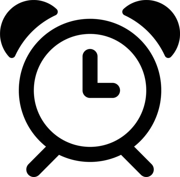 Alarm Saati Simgesini Katı Biçimde Değiştir — Stok Vektör