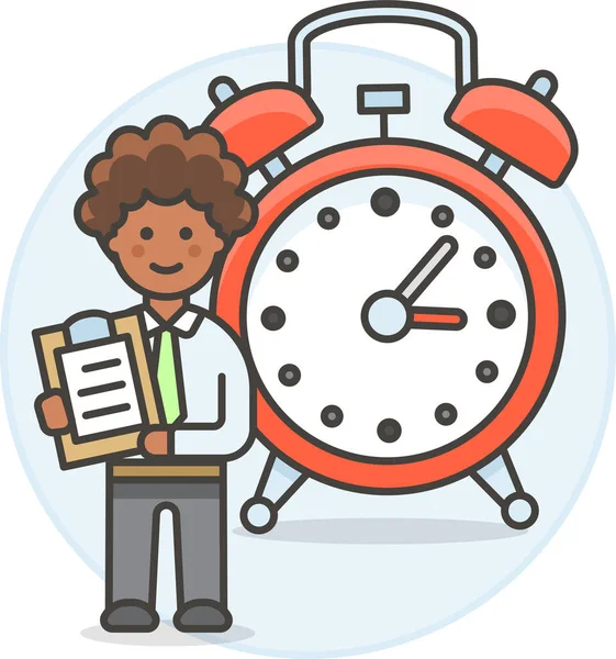 Reloj Alarma Icono Programación Categoría Gestión Empresas — Archivo Imágenes Vectoriales